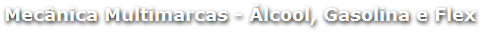 Mec&acirc;nica - &Aacute;lcool, Gasolina e Flex